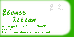elemer kilian business card